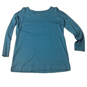 J. Jill Scoop Neck Supima Cotton Long Sleeve Tee Casual Lightweight Size S NWOT